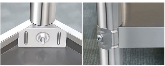 1.2/1.5/1.8/2.0M Longueur Table de travail en acier inoxydable pour équipement hôtelier et restaurant