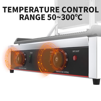 565x370x190mm Grill électrique à contact Plate de barbecue chaude avec toutes les rainures Plate double Panini Grill