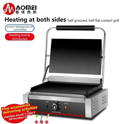 Grilleuse électrique à plat 220V avec pièces de chauffage