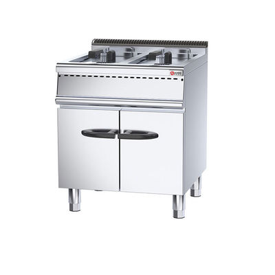 Équipement de cuisine de restaurant 800*900* 850 70 mm Friteuse à gaz commerciale avec armoire