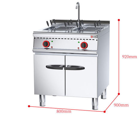 Cuisine Machine à cuire électrique à nouilles avec armoire pour cuisson de pâtes commerciales 18KW