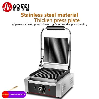 Grill électrique commercial avec surface de cuisson non collante et plaques sandwich