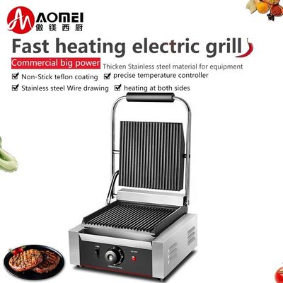 Grill électrique commercial avec surface de cuisson non collante et plaques sandwich