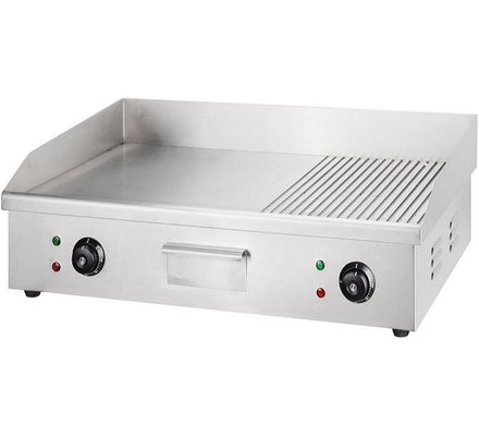 Grille électrique en acier inoxydable argenté à mi-grenier pour une plage de température de 50 à 300 °C