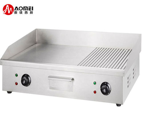 Grille électrique en acier inoxydable argenté à mi-grenier pour une plage de température de 50 à 300 °C