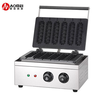 Fabricant de gaufres électriques avec une surface de cuisson non collante et 6 moules de supports de sucettes de maïs