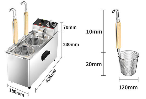 1 réservoir 4 paniers Cuisinière électrique de pâtes pour la cuisson rapide dans les cuisines commerciales