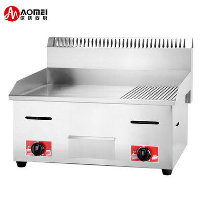 11.5kW étui de protection en acier inoxydable grill à gaz avec 1/3 de comptoir rainuré