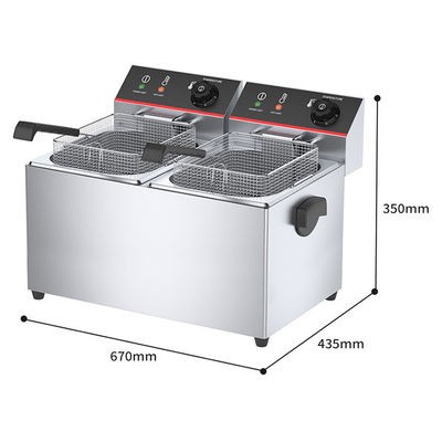 Restaurant 11L 11L Pâteuses électriques industrielles doubles avec fonction de protection thermique