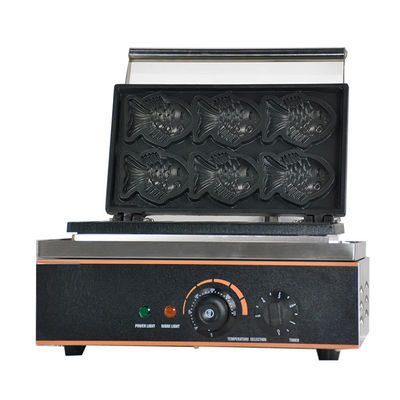 Équipement de cuisine d'hôtel Commercial Cake en forme de poisson Waffle Cone Maker Nonstick électrique