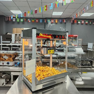Machine électrique pour faire du popcorn à bille avec matériau et performances en acier inoxydable