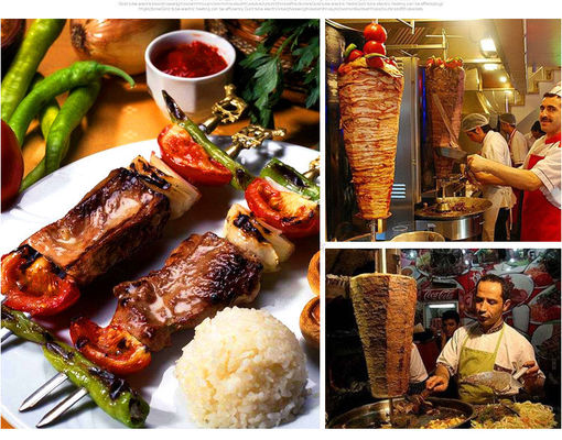 Machine à griller Doner Kebab en acier inoxydable à tension gazeuse pour torréfacteur Shawarma