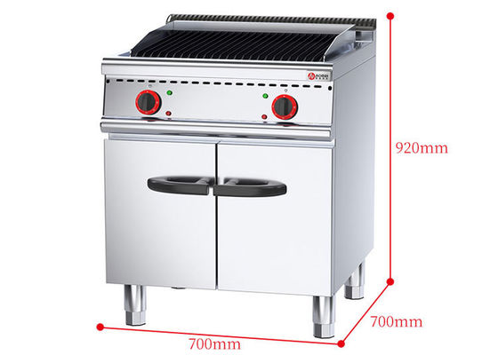 Restaurant commercial Grill à roche de lave électrique avec armoire écologique 6 kW