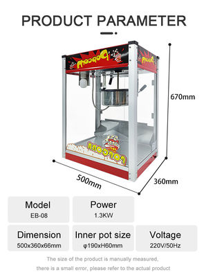 Apportez une machine à popcorn électrique à plateau avec technologie de chauffage rapide