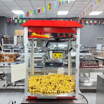 Fabricant de popcorn en acier inoxydable rouge multifonctionnel EB-06 pour le commerce et les caractéristiques