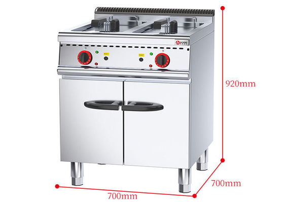 Machine à frire à grande capacité 48L 2 réservoirs 2 paniers pour la préparation commerciale des aliments