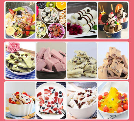 Machine à frire à glace à rouleaux à température contrôlée pour l'industrie des collations