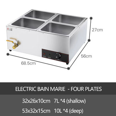 Buffet chauffage en acier inoxydable Bain Marie pour le restaurant