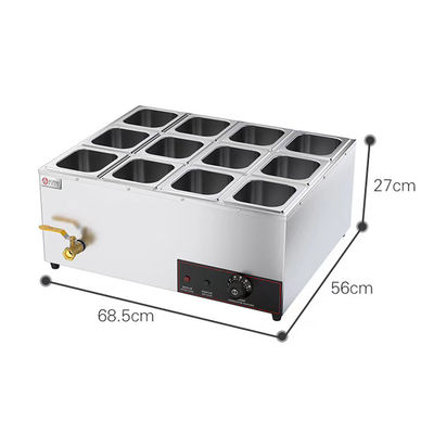 Restaurants Catering Cuisine Industrie électrique Bain Marie Display de chauffage alimentaire en argent