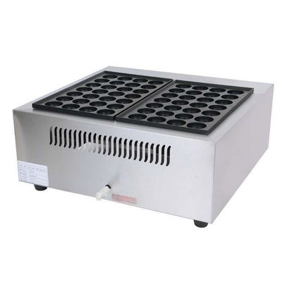 Grill à Takoyaki à gaz à double plateau pour des boules de pieuvre japonaises délicieuses et authentiques