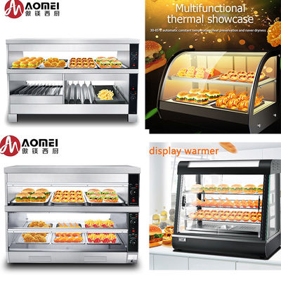 Affichage électrique de chauffage alimentaire à régulation de température à 2 couches pour cuisines commerciales