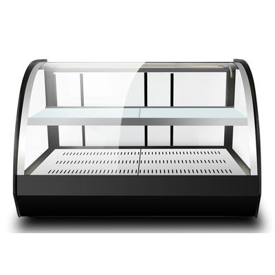 1200x530x580mm Affichage en verre noir incurvé de nourriture chauffant pour la nourriture chaude vitrine de chauffage
