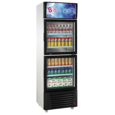 Réfrigérateur vertical pour vitrine de porte en verre du supermarché