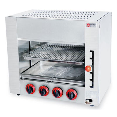 Tableau de cuisine commerciale à rayons infrarouges Salamandre au gaz Four avec corps en acier inoxydable