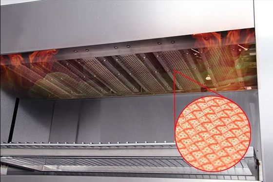 Tableau de cuisine commerciale à rayons infrarouges Salamandre au gaz Four avec corps en acier inoxydable