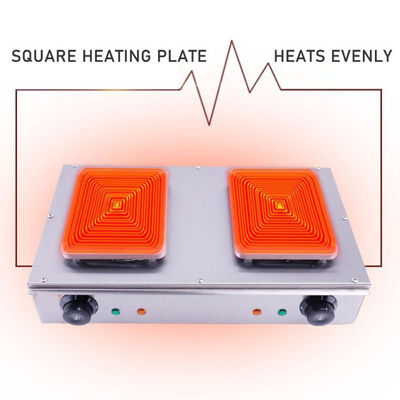Cuisinière en acier inoxydable résistant à la rouille 2 réservoirs 18 grilles Environnements en bois