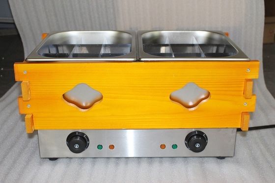 Cuisinière en acier inoxydable résistant à la rouille 2 réservoirs 18 grilles Environnements en bois