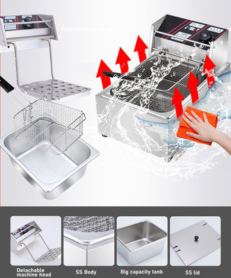 Année 2023 Tableau électrique commercial industriel 6L Petite friteuse pour frites ailes de poulet