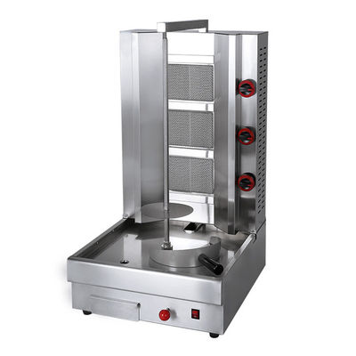 23 KG machine automatique automatique à gaz Shawarma machine pour la tranche rapide et Kebab Doner