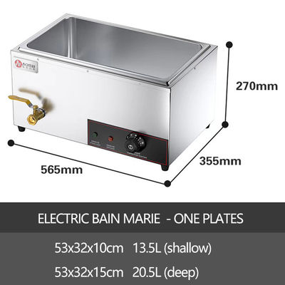 Appareils de cuisine commerciaux en acier inoxydable Chauffe-piscine à soupe électrique à cinq assiettes