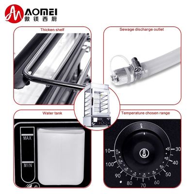 Fonction d'économie d'énergie Tableau électrique affichage alimentaire chauffant Dimsum machine à vapeur