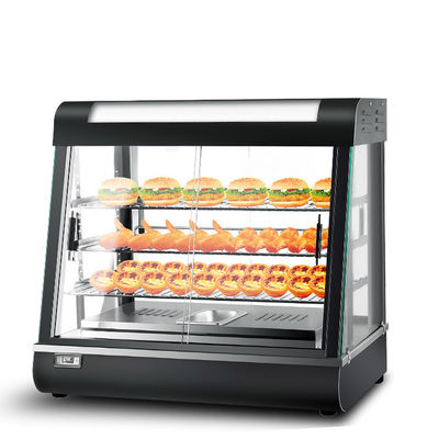 Vitrine d'affichage de chauffage alimentaire en verre commercial multifonctionnel pour vos besoins de cuisine