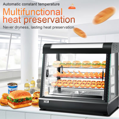 Vitrine d'affichage de chauffage alimentaire en verre commercial multifonctionnel pour vos besoins de cuisine