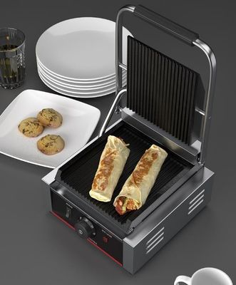 22x22 Panini Grill électrique en acier inoxydable à contact unique