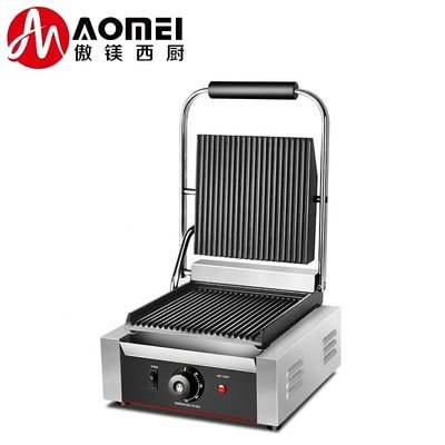 22x22 Panini Grill électrique en acier inoxydable à contact unique