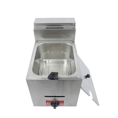 Mini friteuse à gaz à LPG continue de 6 litres pour faire frire des aliments sur la table