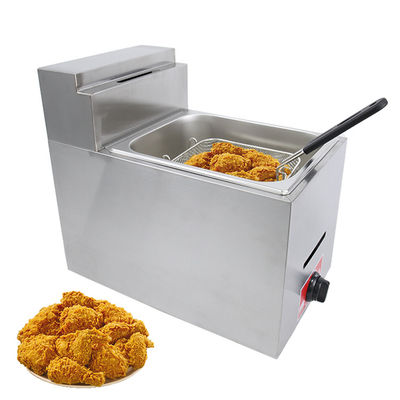 Mini friteuse à gaz à LPG continue de 6 litres pour faire frire des aliments sur la table
