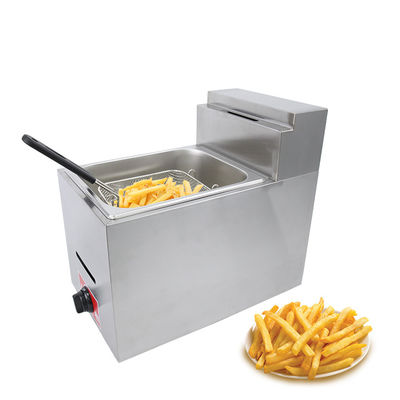 Mini friteuse à gaz à LPG continue de 6 litres pour faire frire des aliments sur la table