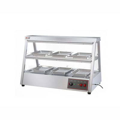 Display alimentaire en acier inoxydable de 43 kg, éventail de chauffage électrique de 1,6 kW