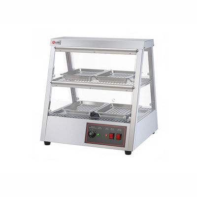 Display alimentaire en acier inoxydable de 43 kg, éventail de chauffage électrique de 1,6 kW
