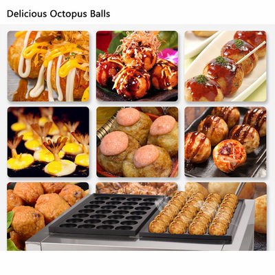 220V Voltage électrique Takoyaki machine pour cuire des boules de pieuvre sur le gril à pellets de poisson