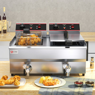 Friteuse à beignets électrique à double réservoir 13L 13L Friteuse en acier inoxydable pour faire frire les aliments