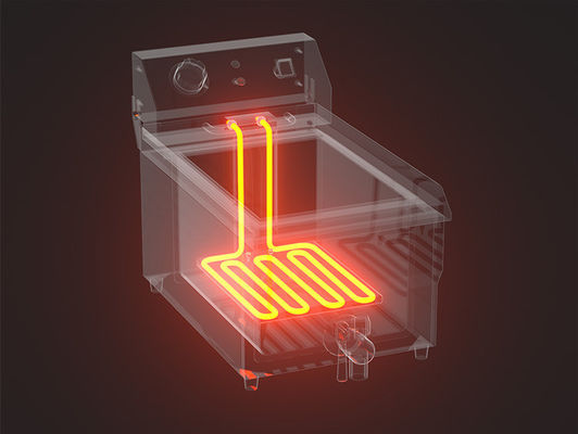 Chauffage électrique 2 cuisinières commerciales pour faire des frites