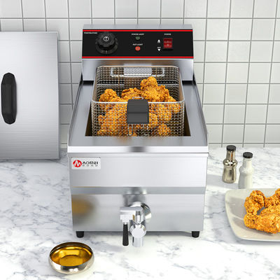 Friteuses électriques commerciales de 13 litres avec soupape à huile 290*360*520 mm