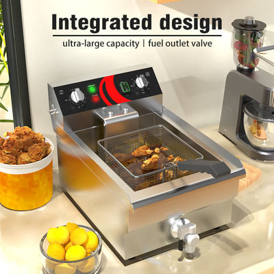 Friteuse industrielle de 13 litres de capacité pour les chips et le poulet