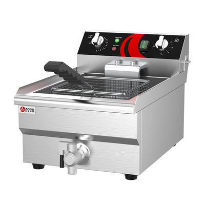 Friture à fond électrique à réservoir unique pour frire du poulet et du poisson dans la cuisine industrielle